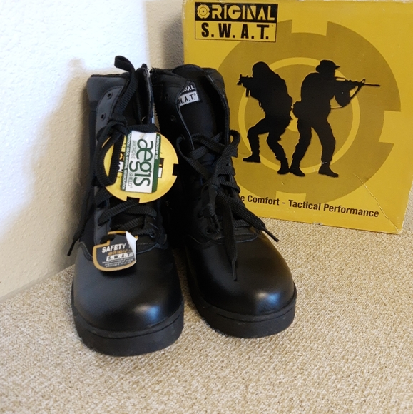 Original S.W.A.T  Black Leather Boot - Picture 2 of 7